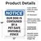 Signmission Our Dog Is Contained By A Pet-Safe, 12 in W x Rectangle, Plastic OS-2PACK-NS-P-1218-V-17065 - alternate 3